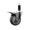 Service Caster 4'' Gray Poly Swivel 1-1/8'' Expanding Stem Caster Total Lock Brake SCC-EXTTL20S414-PPUB-118 - alternate 1